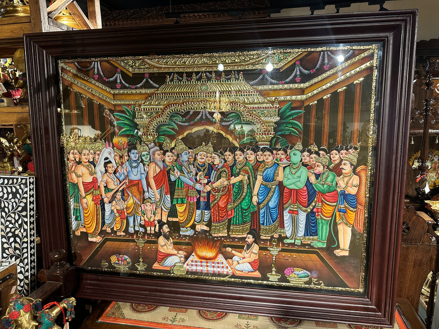 Srinivasa Kalyanam Tanjore Painting 4.5x3.5 ft