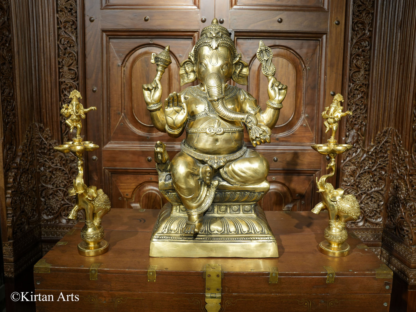 Brass Lord Ganesha Idol 26"