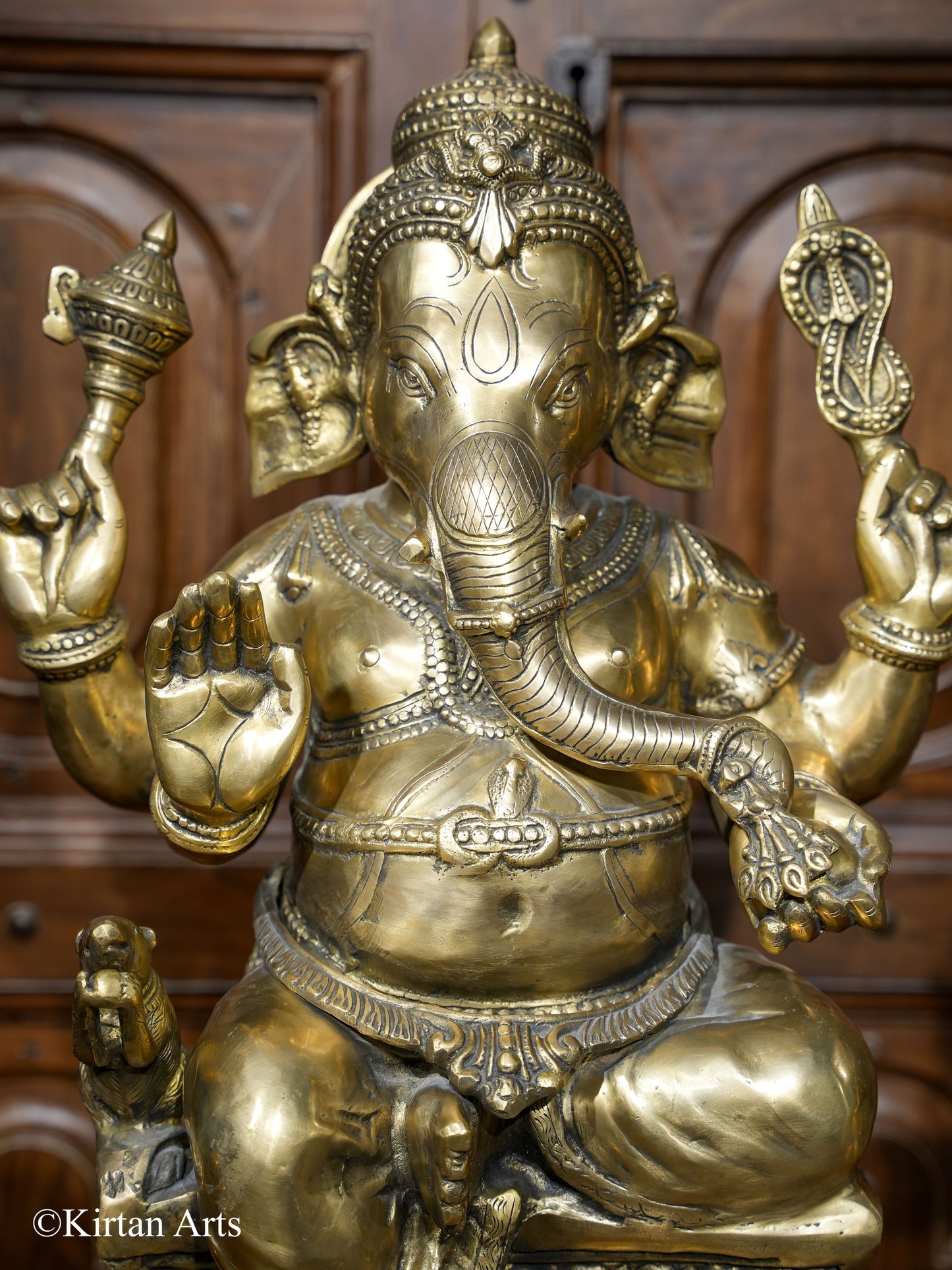 Brass Lord Ganesha Idol 26"