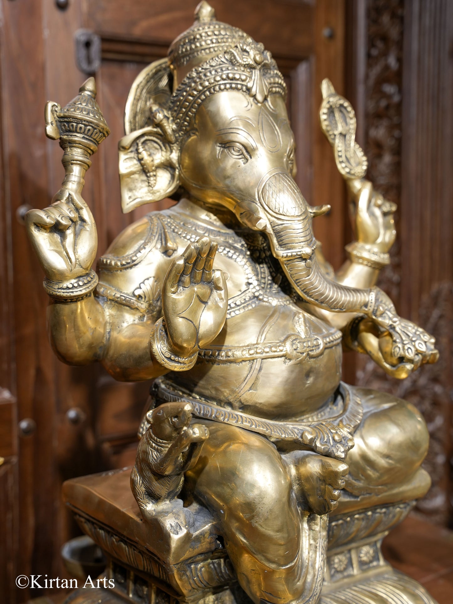 Brass Lord Ganesha Idol 26"