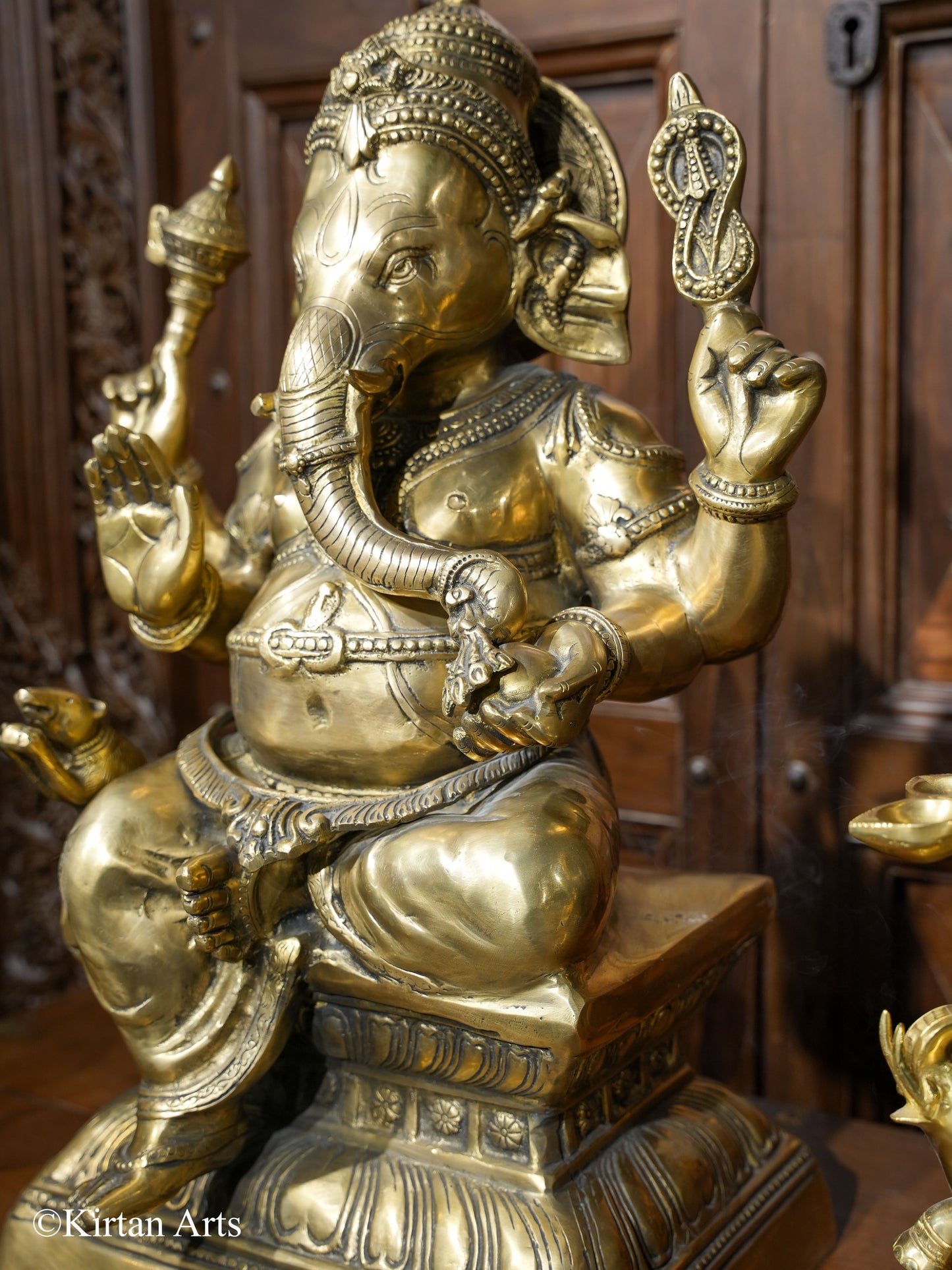 Brass Lord Ganesha Idol 26"