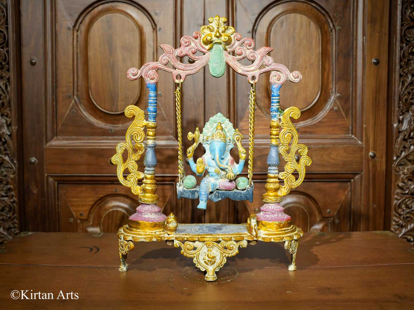 Brass Lord Ganesh Jhoola 18"