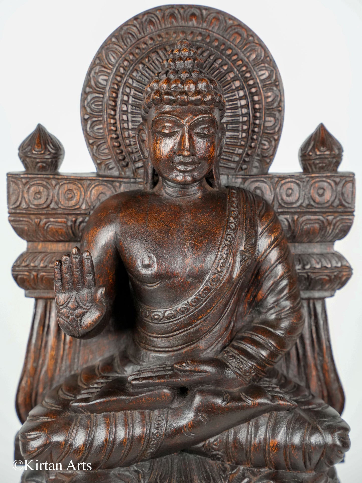 Wood Carved Buddha 24"
