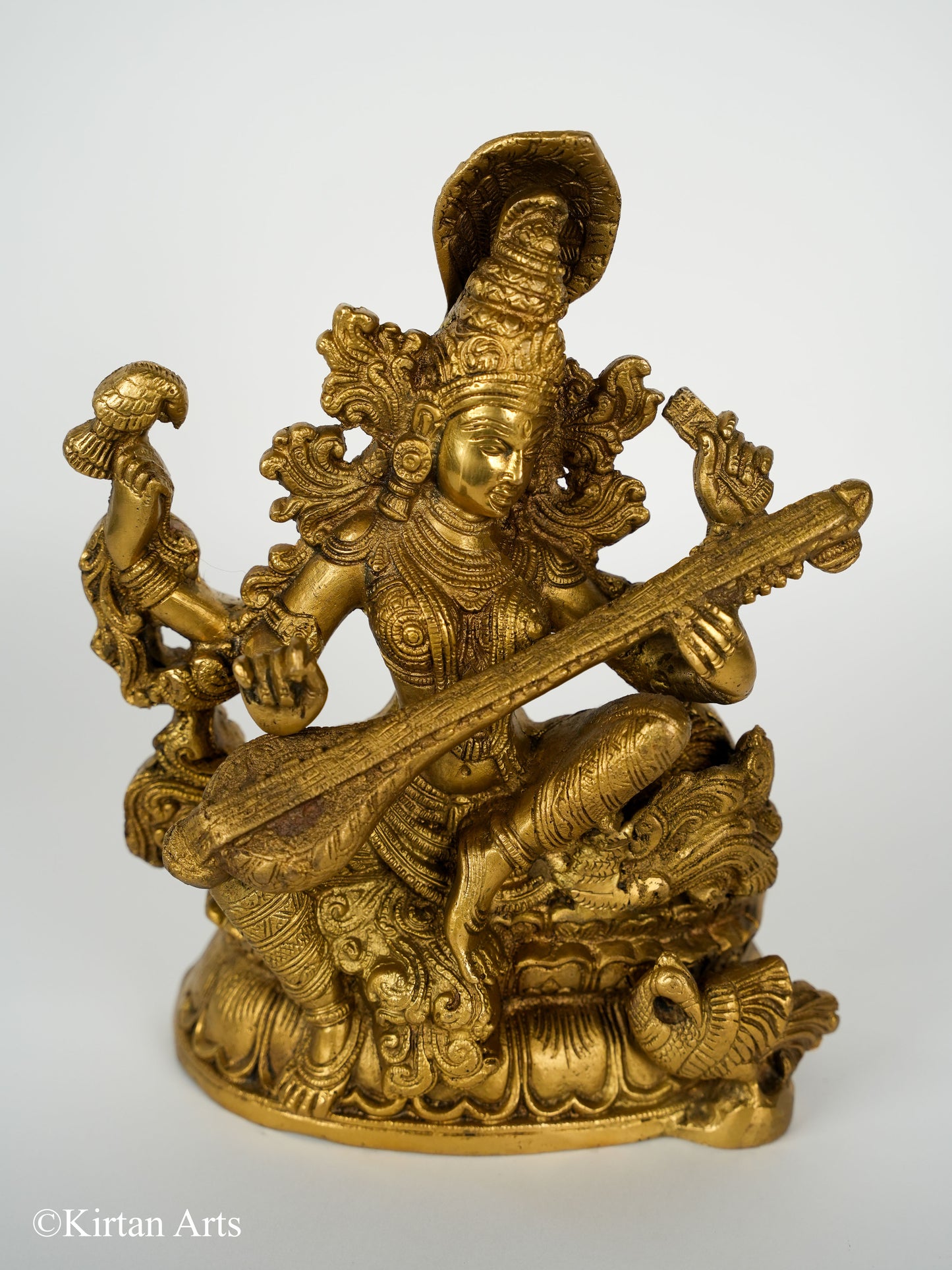 Brass Saraswati 11"