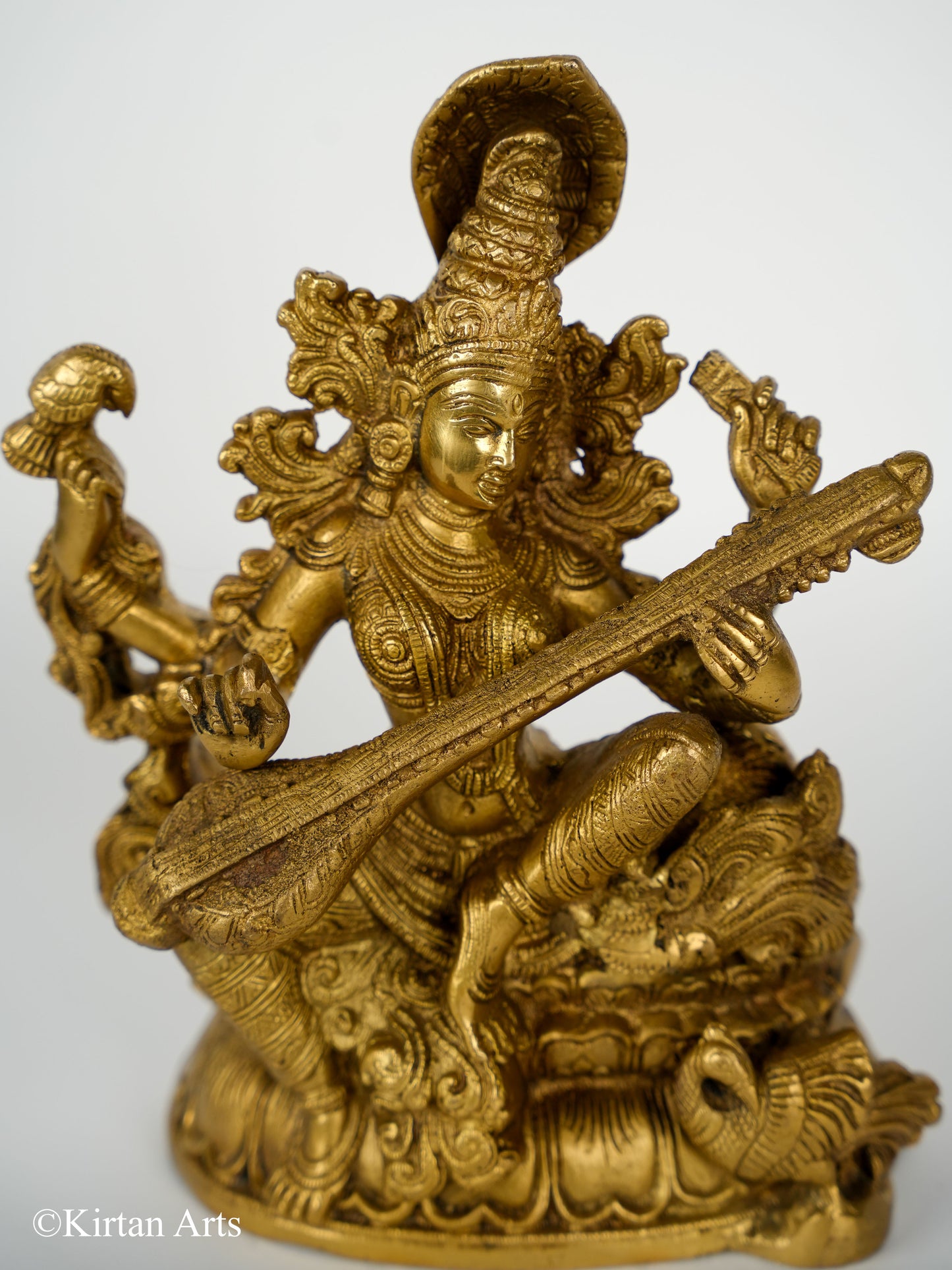 Brass Saraswati 11"