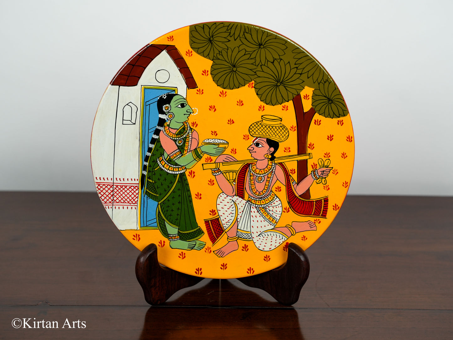 Sankranti Festival Cheriyal Art Wall Plates 4Pc Set