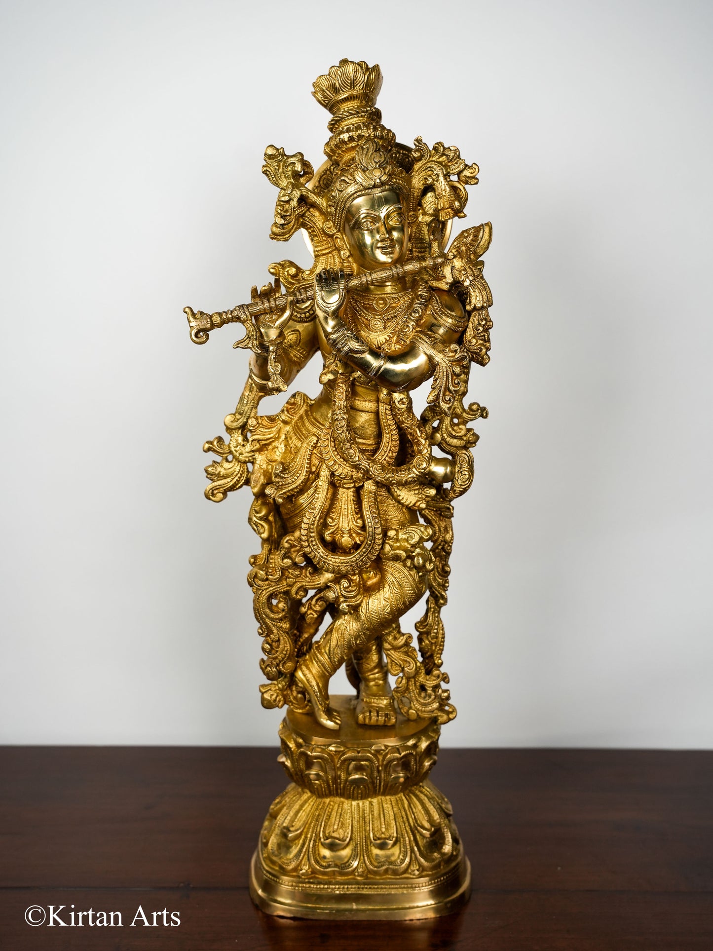 Pure Brass Superfine Radha Krishna Statue | 30" Pair
