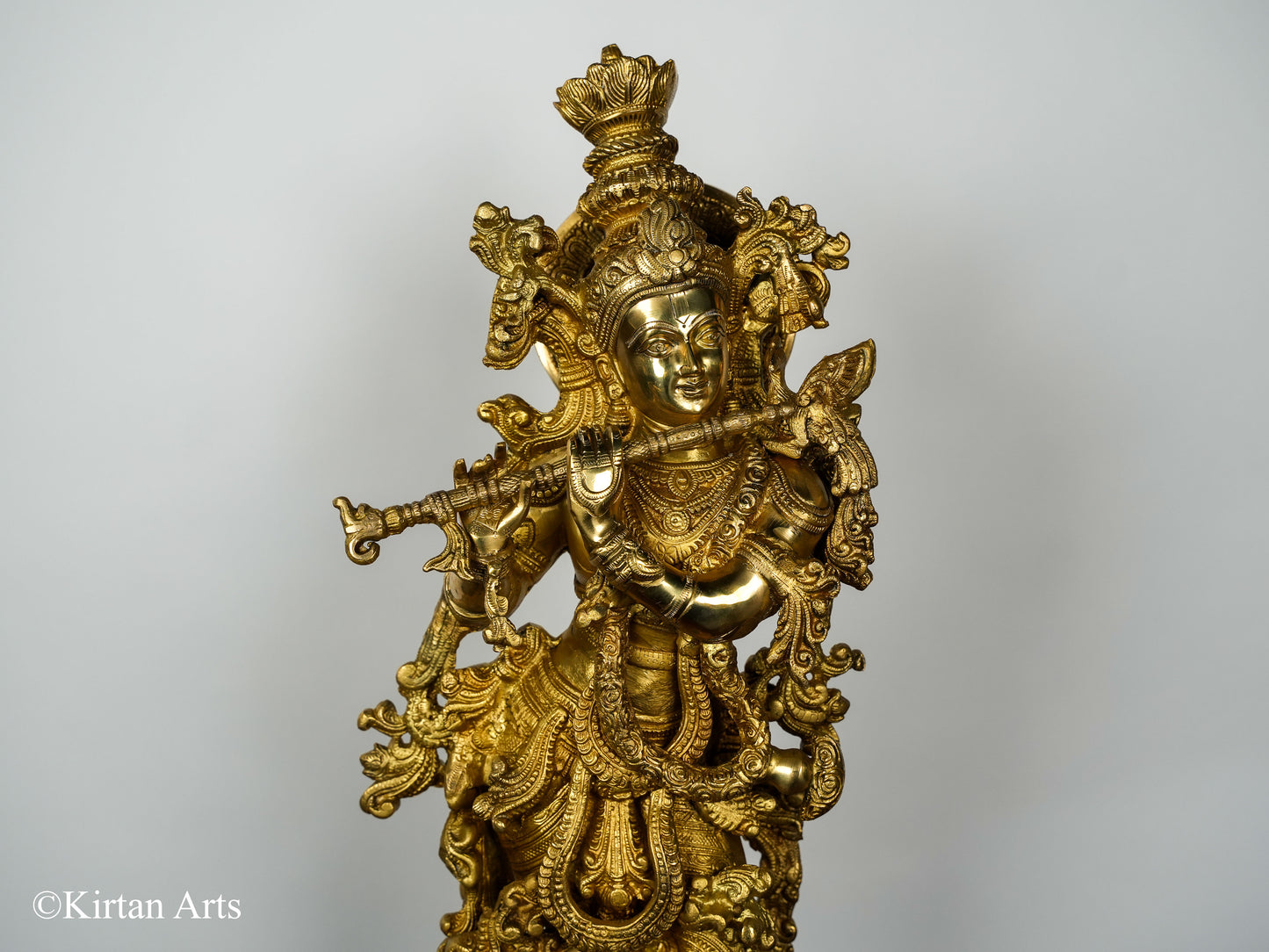 Pure Brass Superfine Radha Krishna Statue | 30" Pair