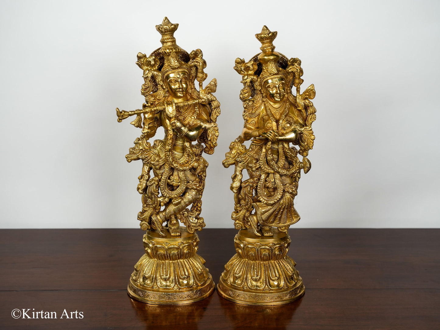 Brass RadhaKrishna Pair 20"