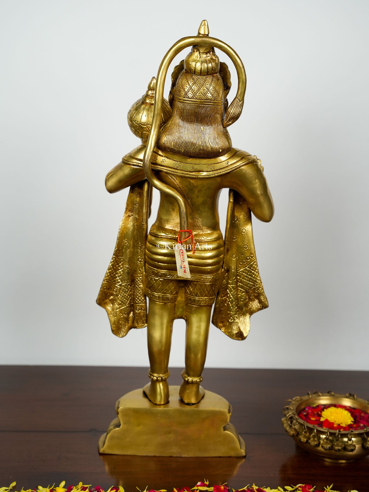 Brass Lord Hanuman | Abhaya Hastham | 25" | Gold Finish
