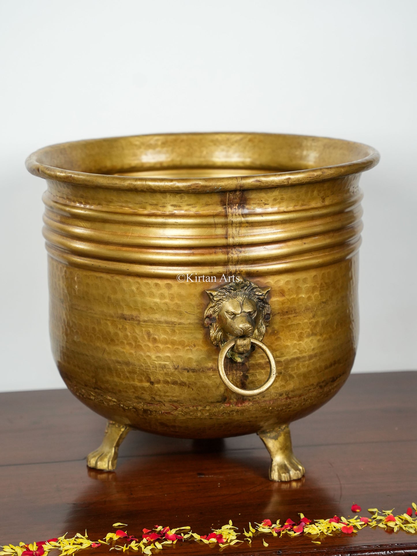 Brass Planter | 15" | Antique Finish