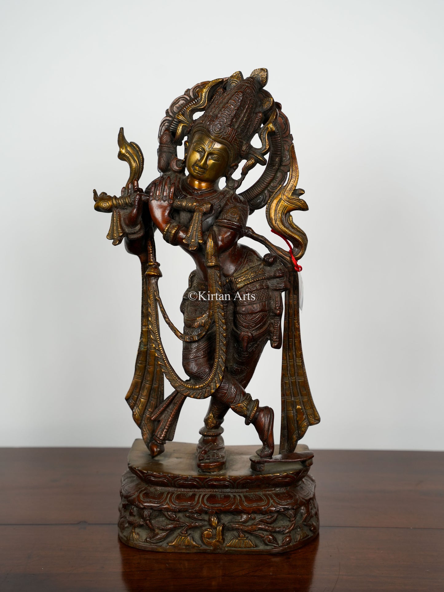 Pure Brass Lord Krishna | Antique Brown Finish | 22"