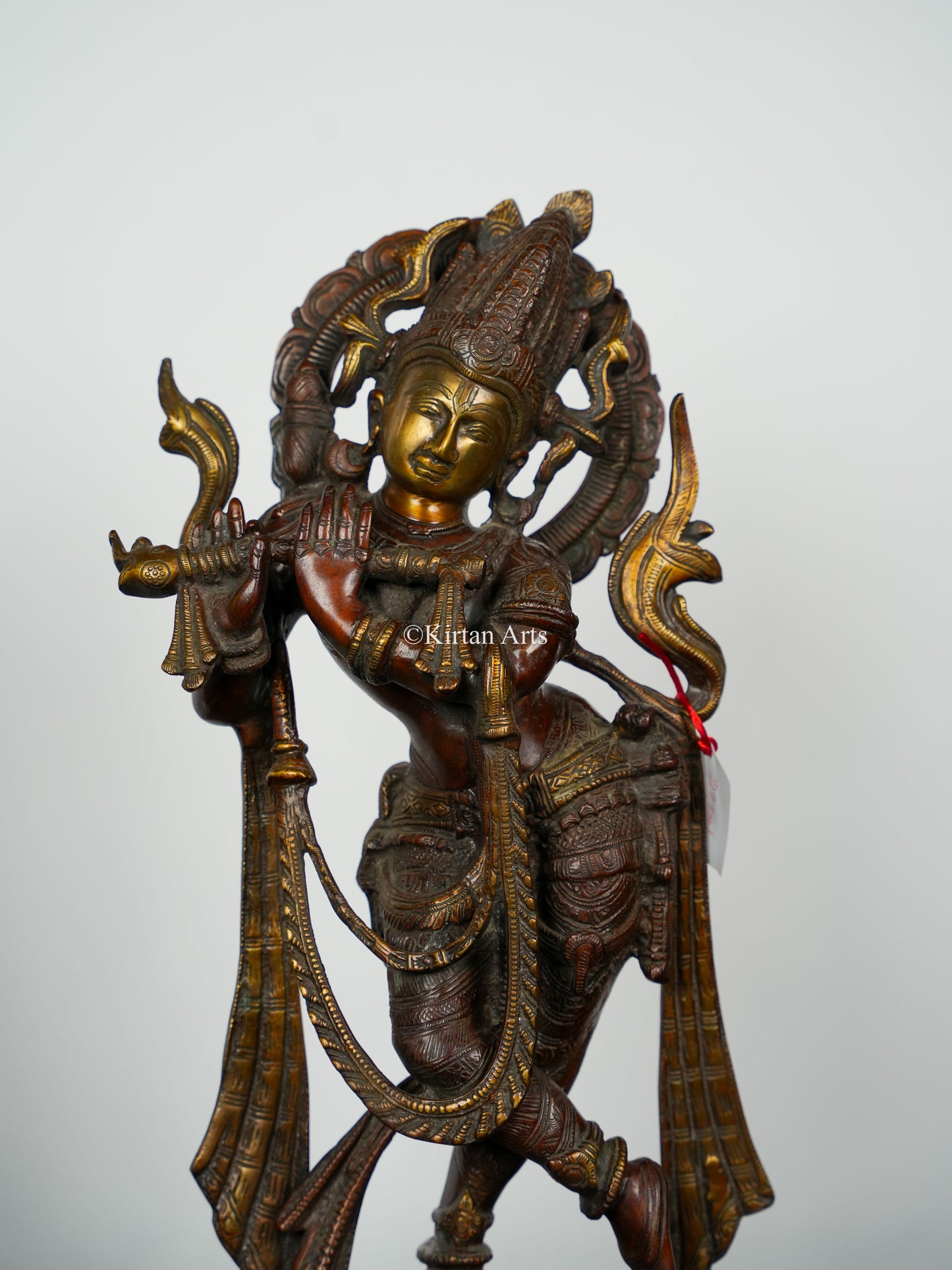 Pure Brass Lord Krishna | Antique Brown Finish | 22"