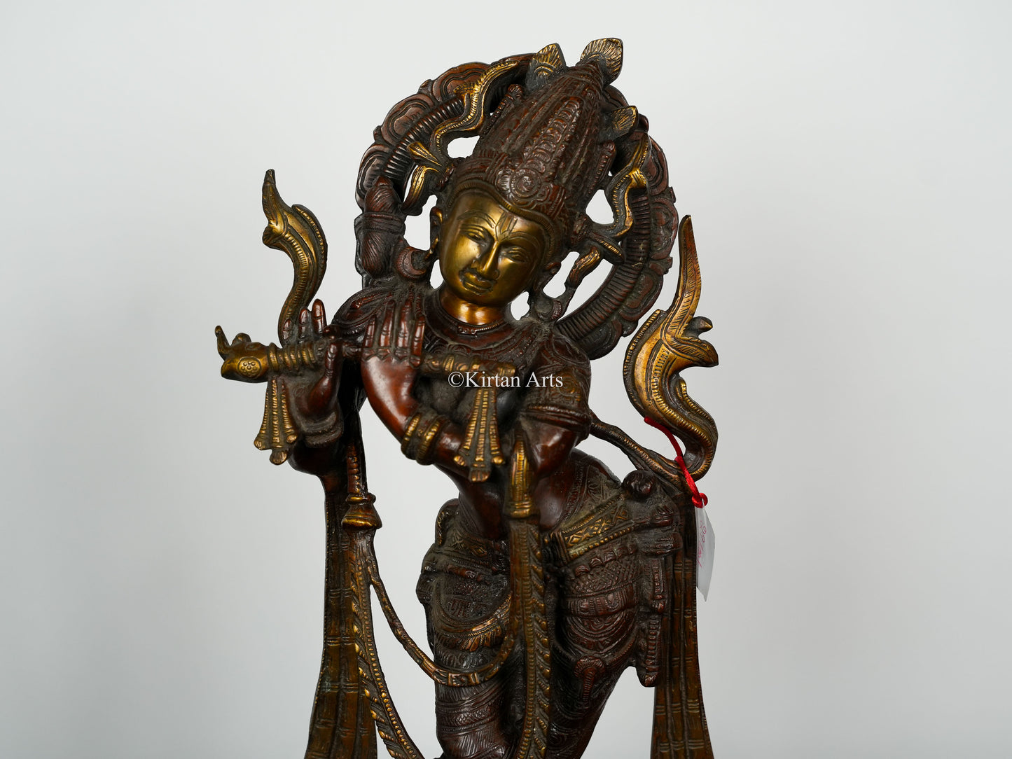 Pure Brass Lord Krishna | Antique Brown Finish | 22"