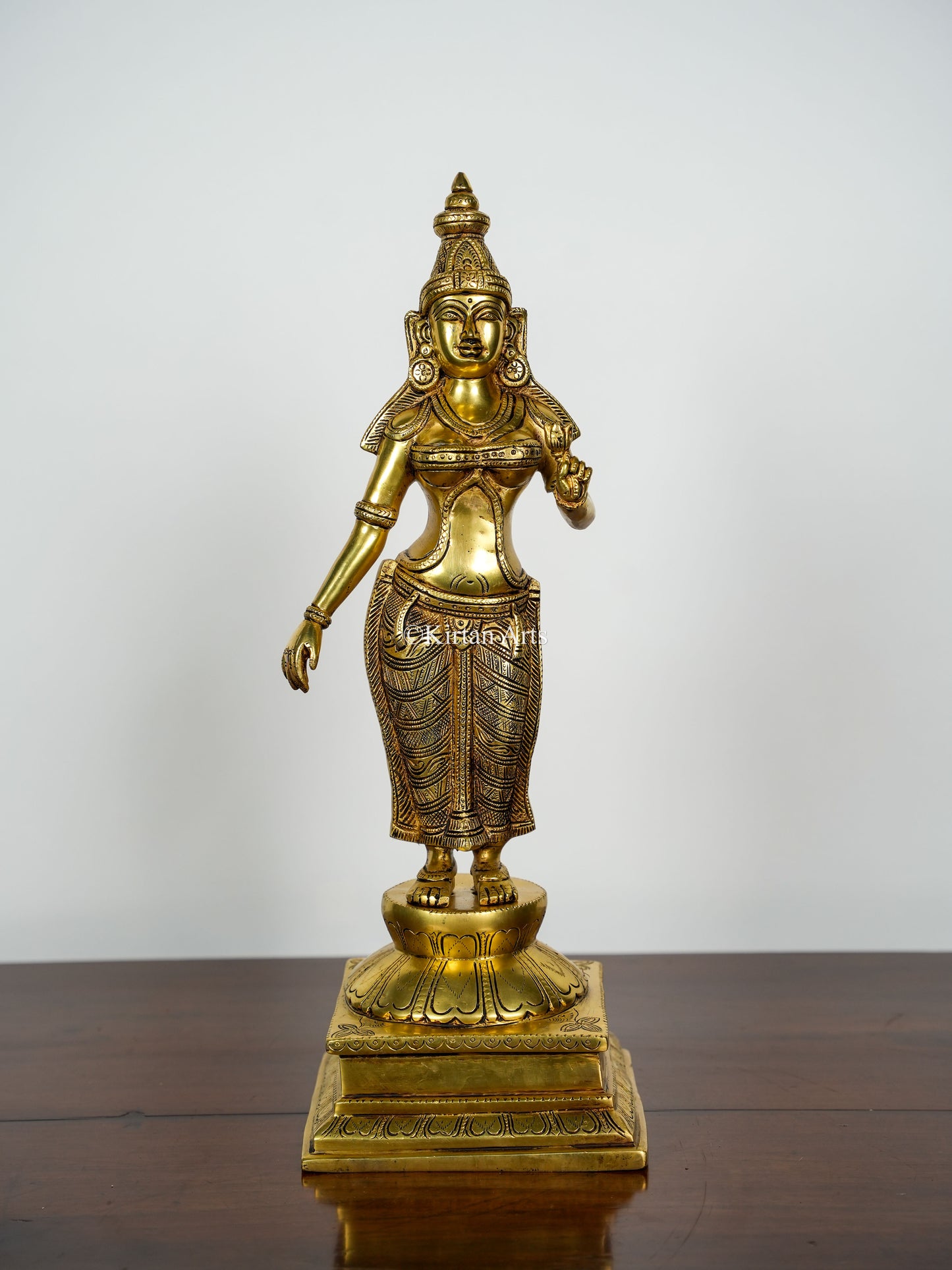 Brass Lord Vishnu with Sridevi and Bhudevi | Set of 3 | 23"