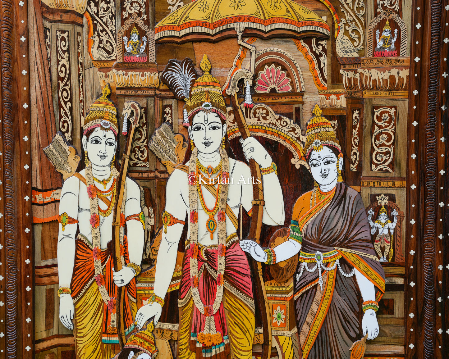 Ram Darbar Rosewood Panel | 5x3 ft | 3D Embossed