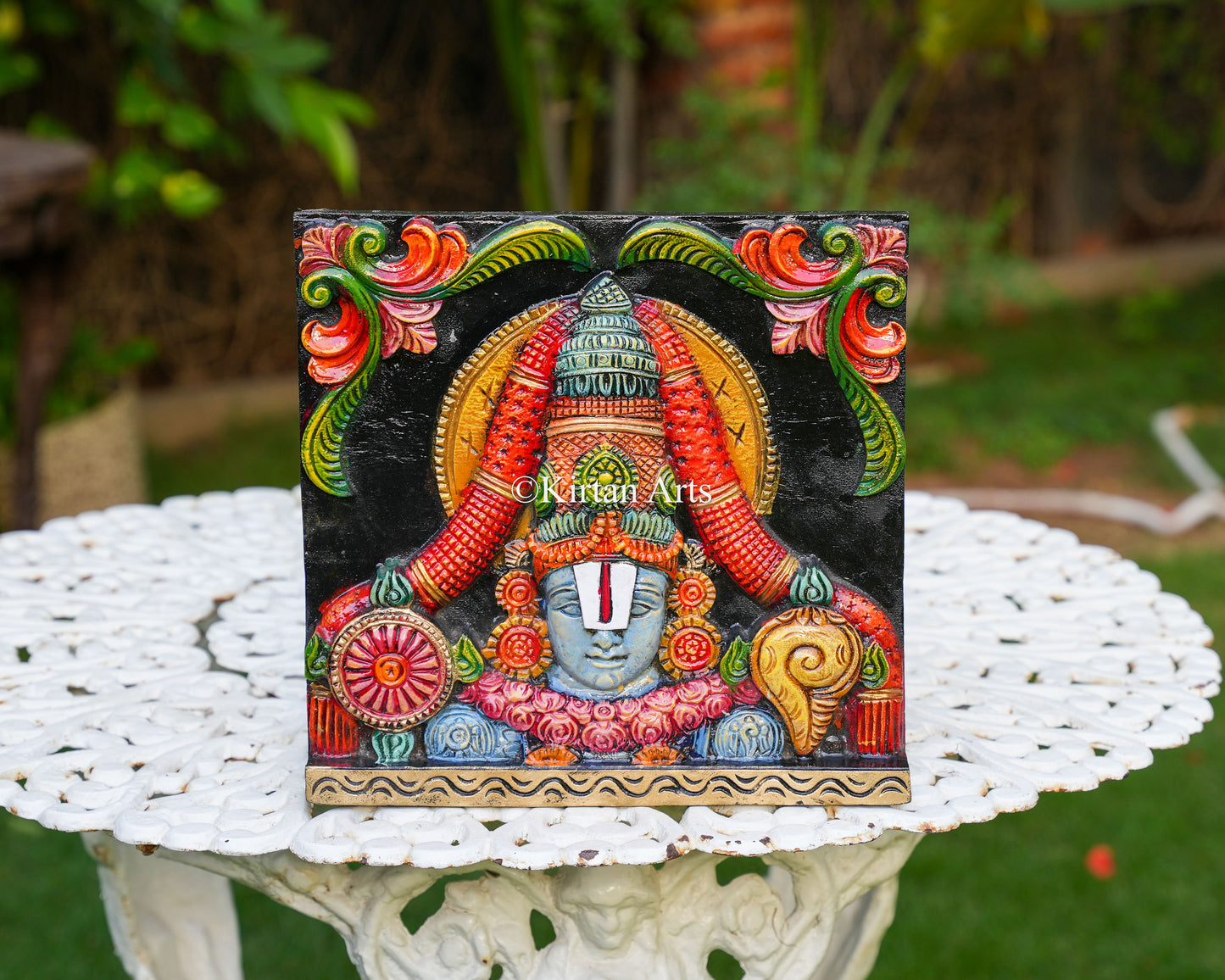 12x12 Inch Square Lord Venkateswara Wall Panel