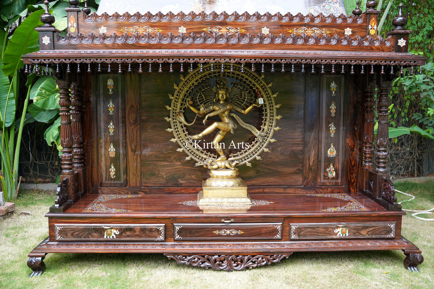 Grand Rosewood Pooja Mandir | 9 Ft | Customisable