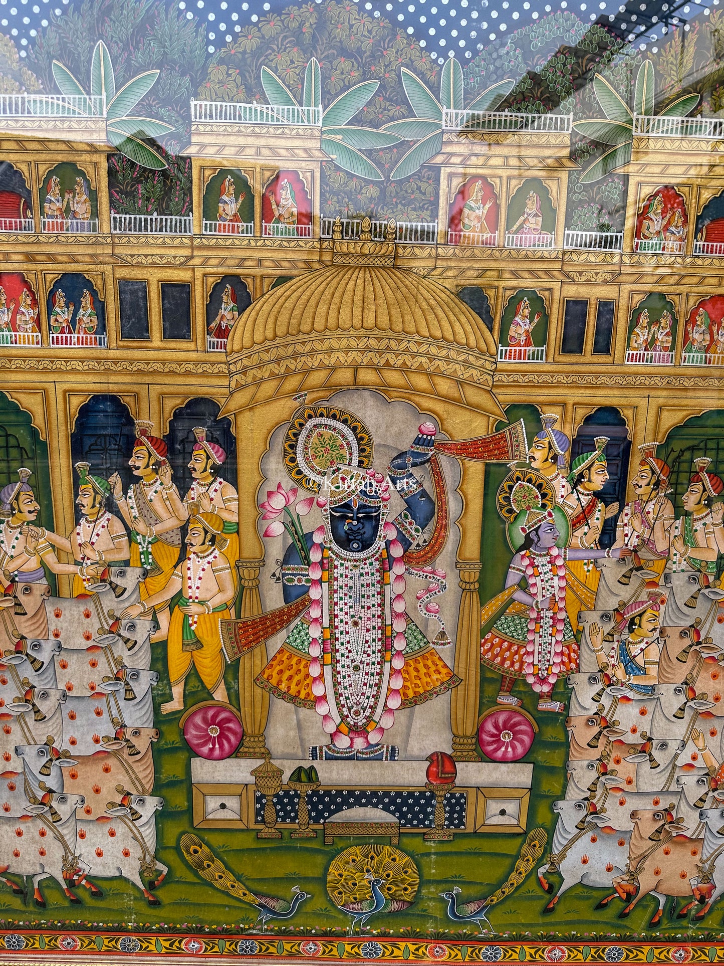 Shrinathji Pichwai Royal Court | 6x4 ft | Framed