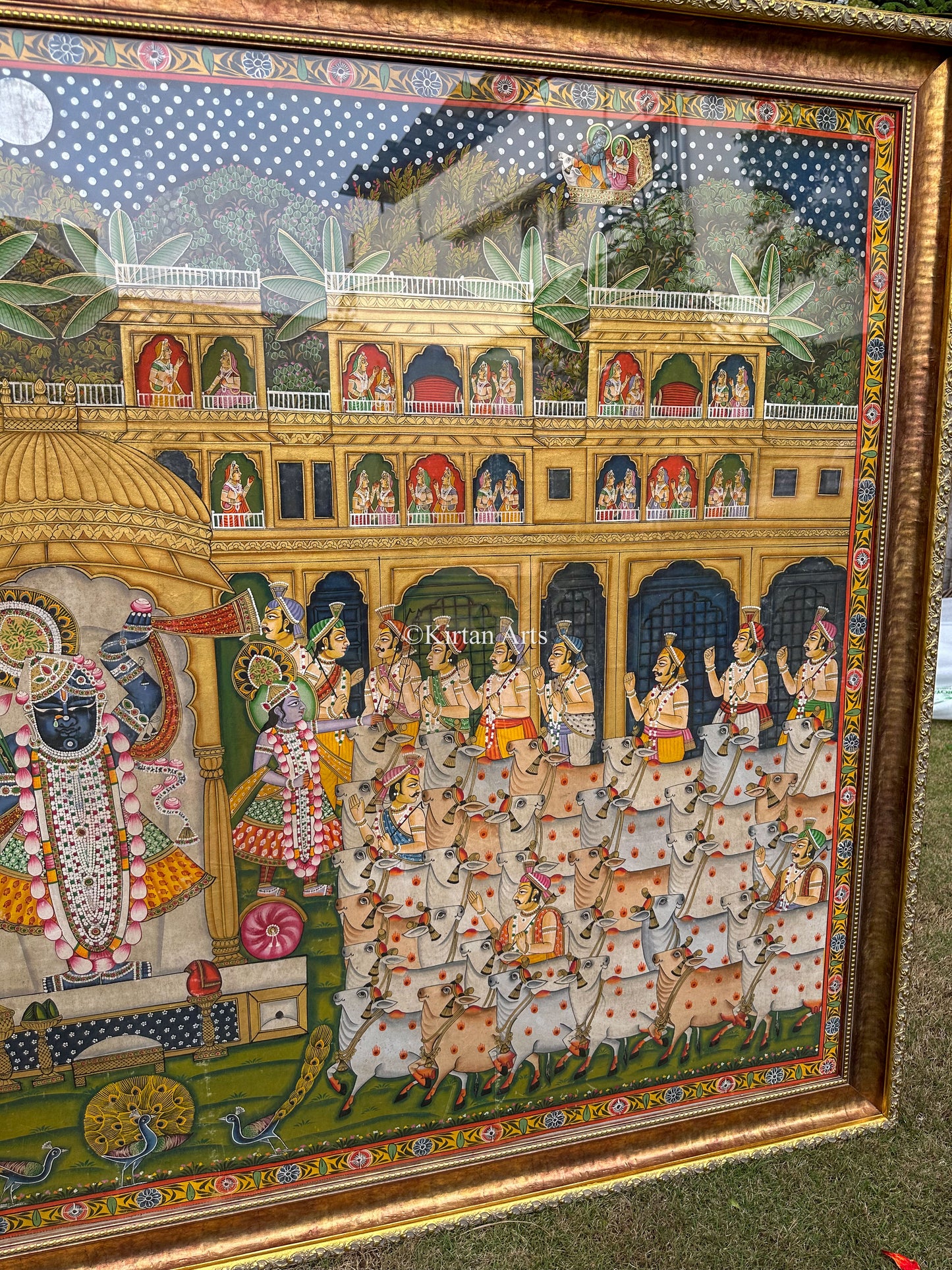 Shrinathji Pichwai Royal Court | 6x4 ft | Framed