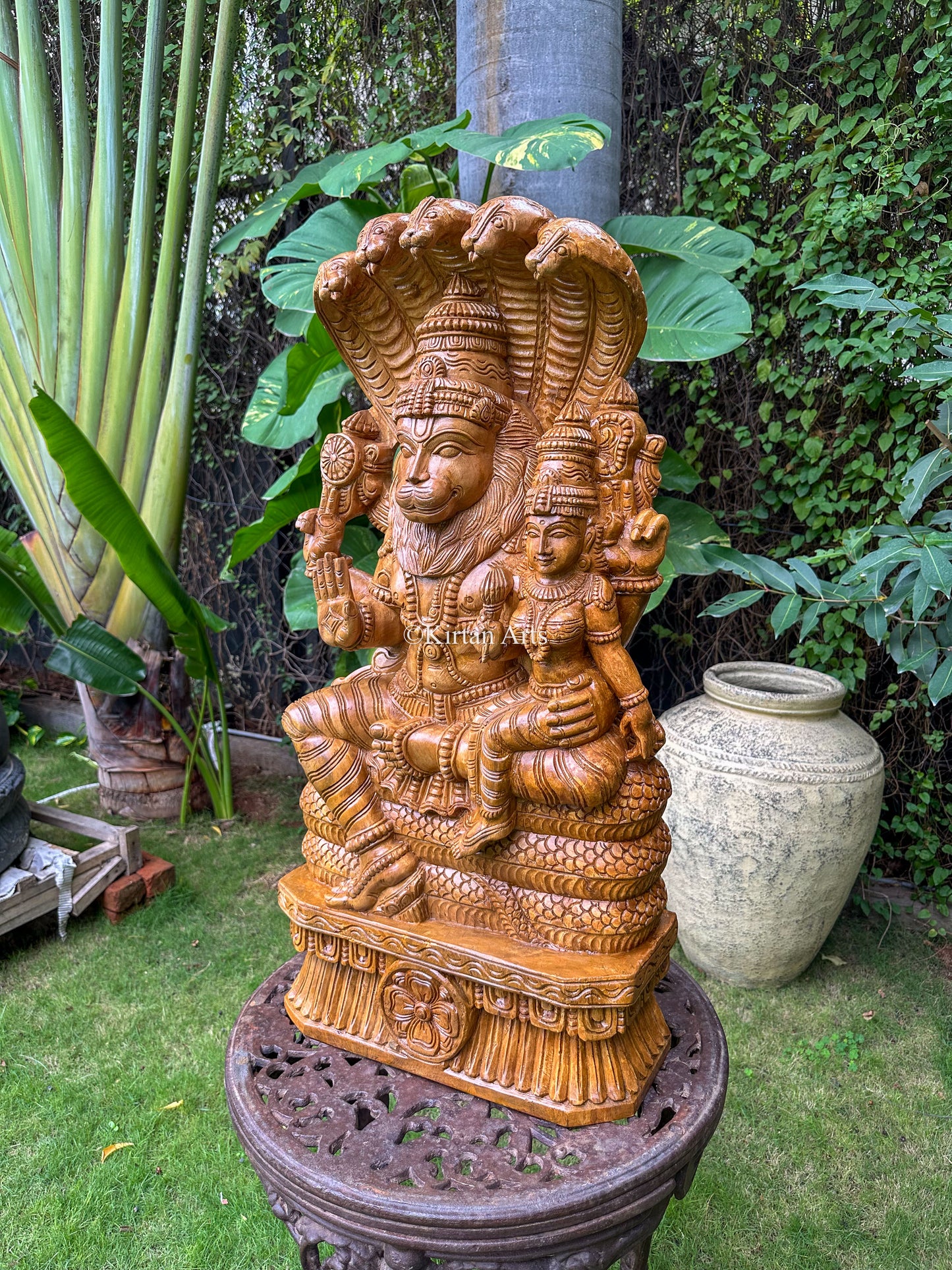 Lakshmi Narasimha Wood Carved Idol | 3ft |