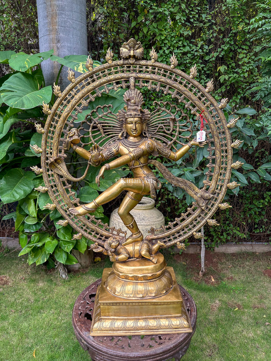 Lord Nataraj Brass idol | Fine Detailing | 4ft