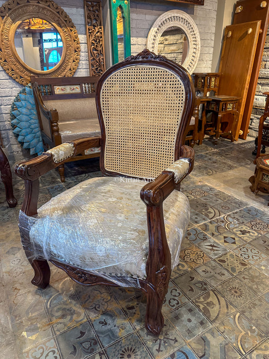 Classic Rosewood Sofa Set | 3+1+1 | Rattan Work