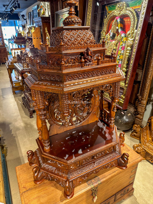 Teakwood Carved Mandir 46"