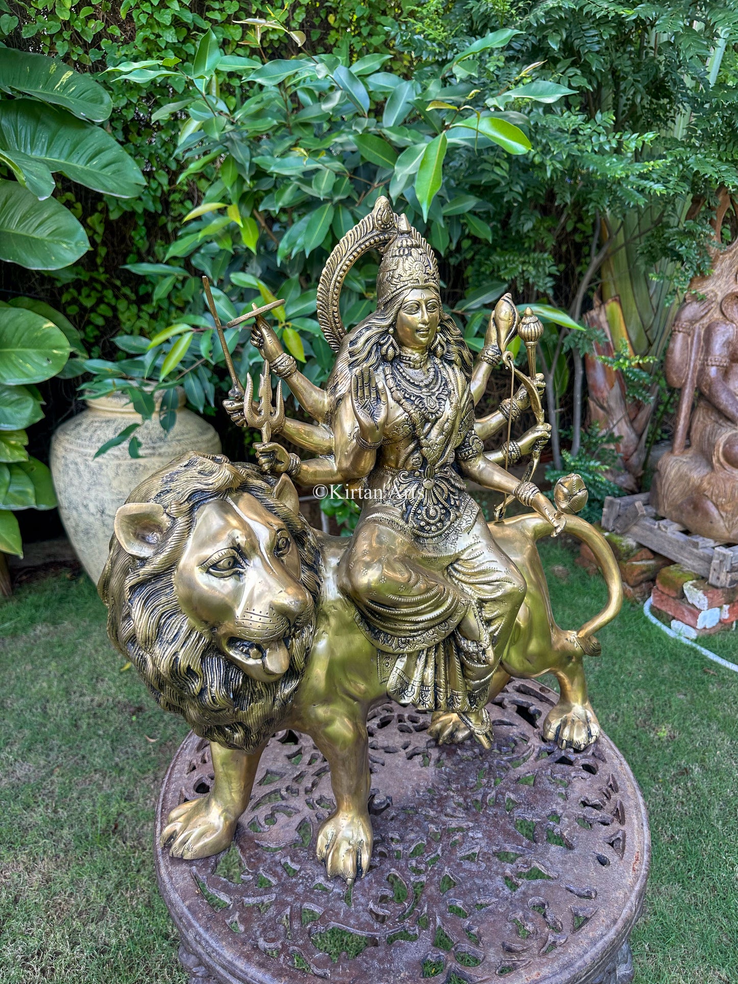 Brass Durga Devi | Fine Work | 26.5"