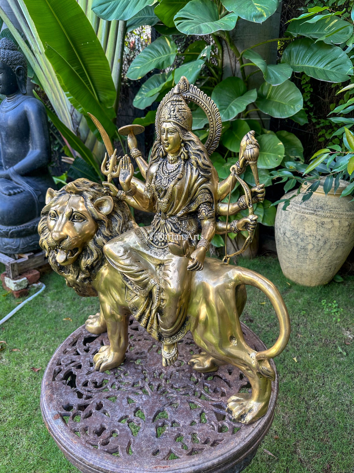Brass Durga Devi | Fine Work | 26.5"