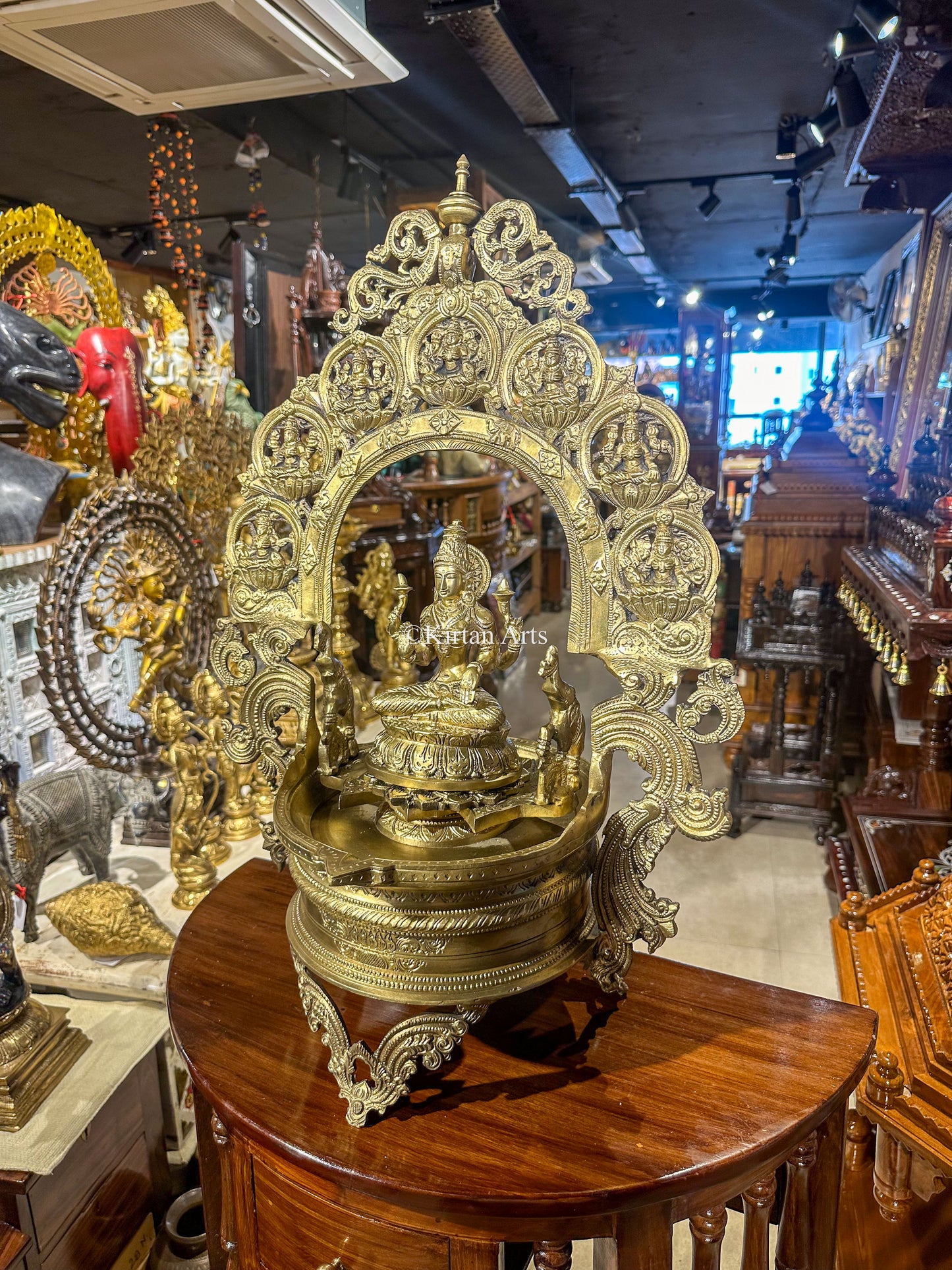 Bronze Ashtalakshmi Lamp/Deepam | 25 Inch