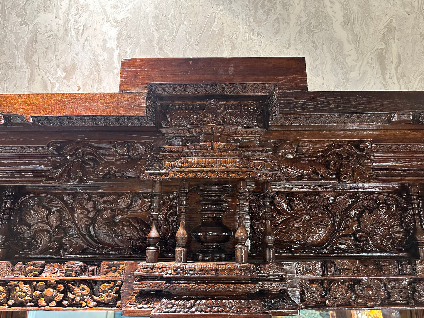 Antique Teakwood Chettinad Mirror Frame 6x4ft