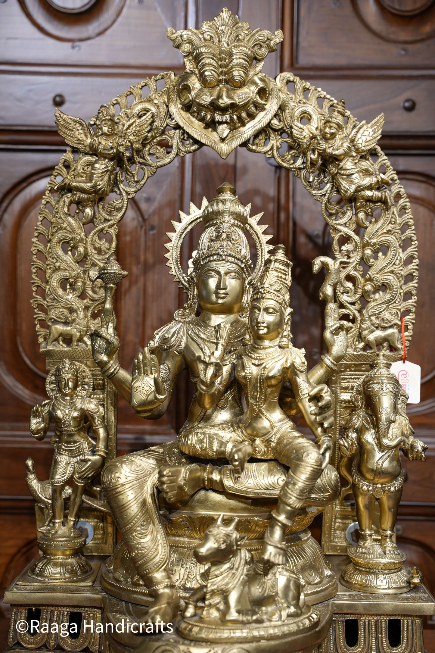 Bronze Fine Carved Shiv Parivar 30"