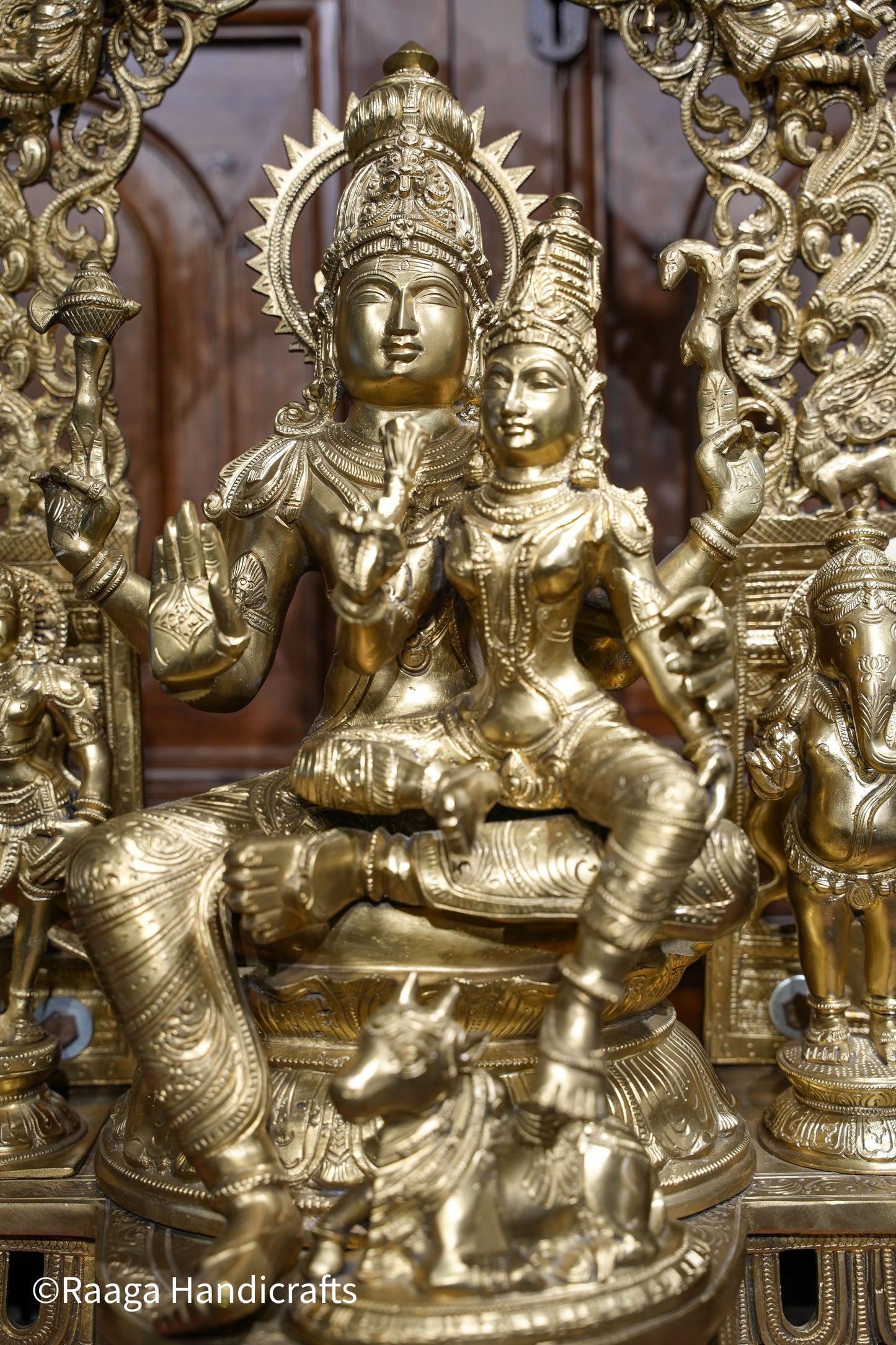 Bronze Fine Carved Shiv Parivar 30"