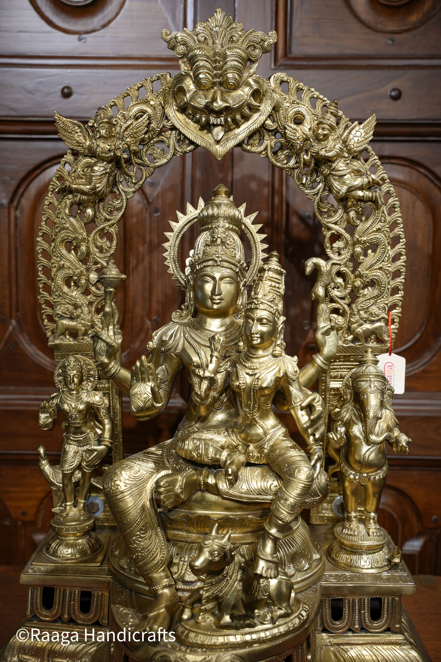 Bronze Fine Carved Shiv Parivar 30"
