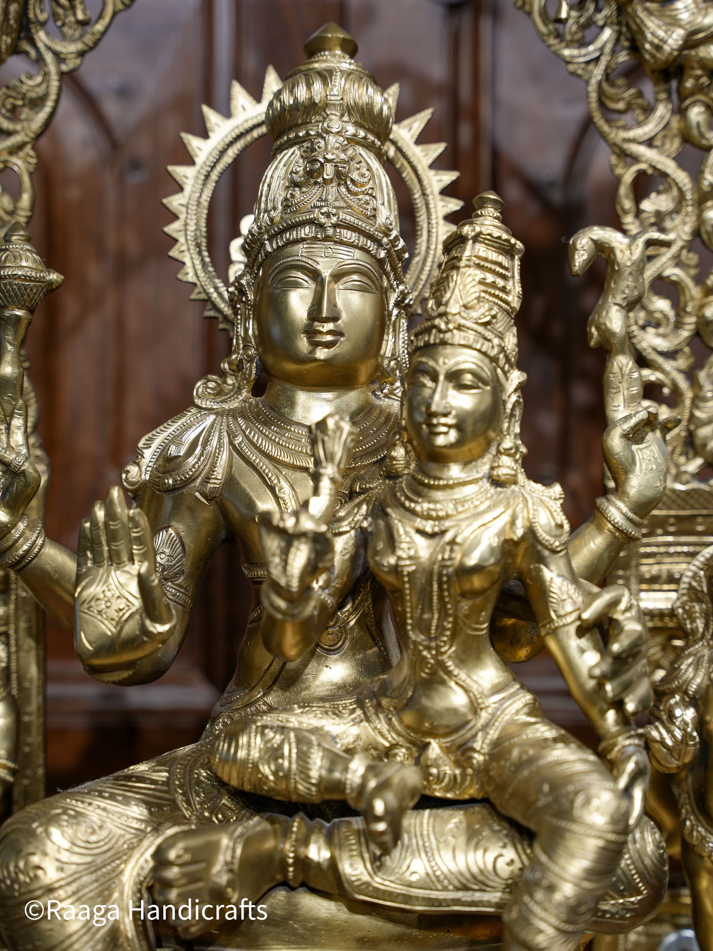 Bronze Fine Carved Shiv Parivar 30"