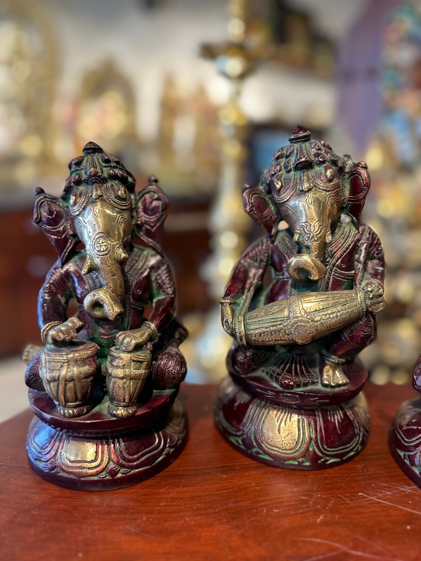 Brass Ganesha Musical Set 6 Pcs