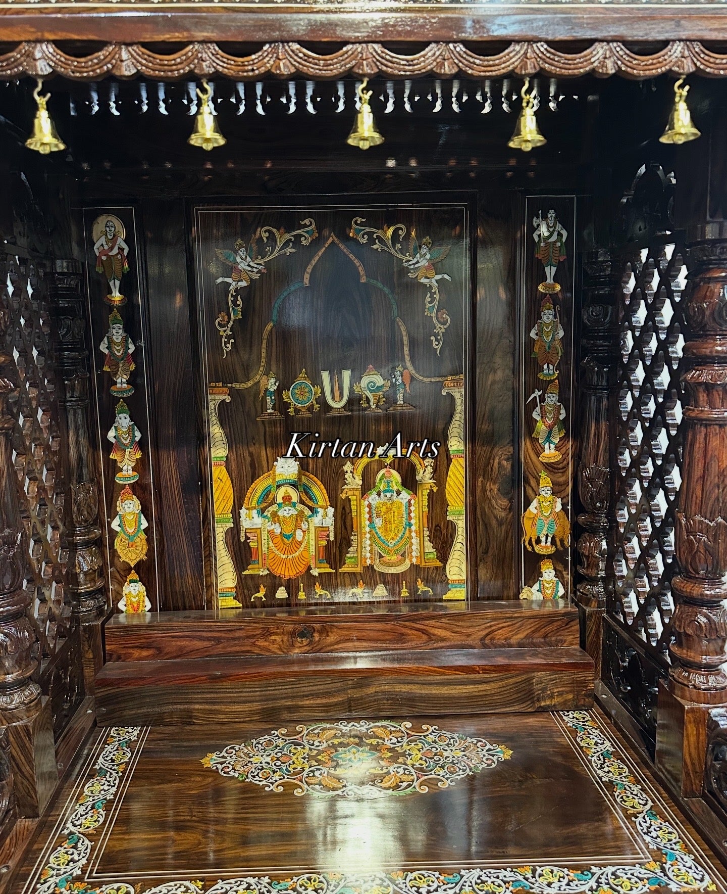 7-Foot Grand Rosewood Pooja Mandir