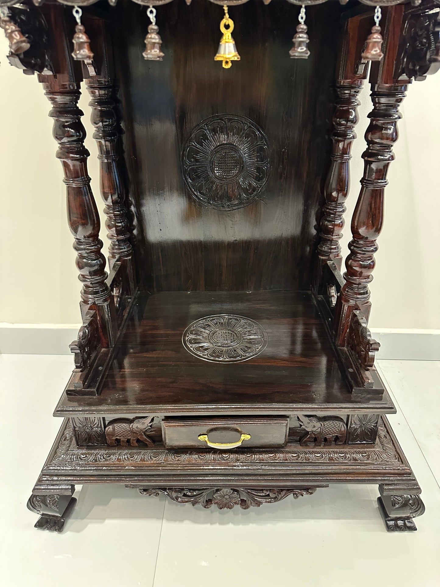 Rosewood Mandir Carved 54"