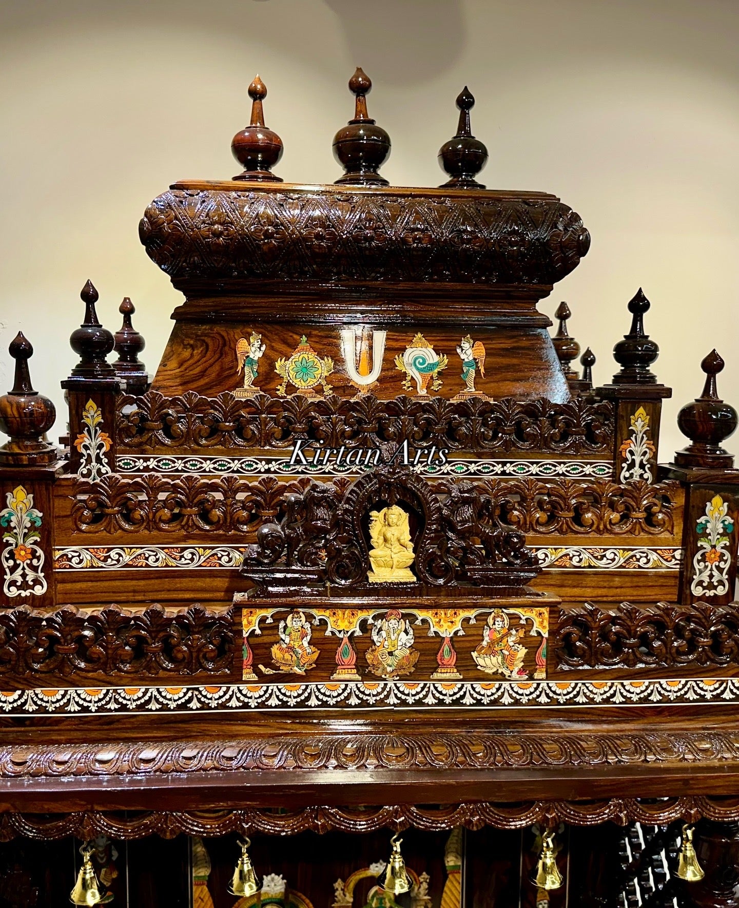 7-Foot Grand Rosewood Pooja Mandir