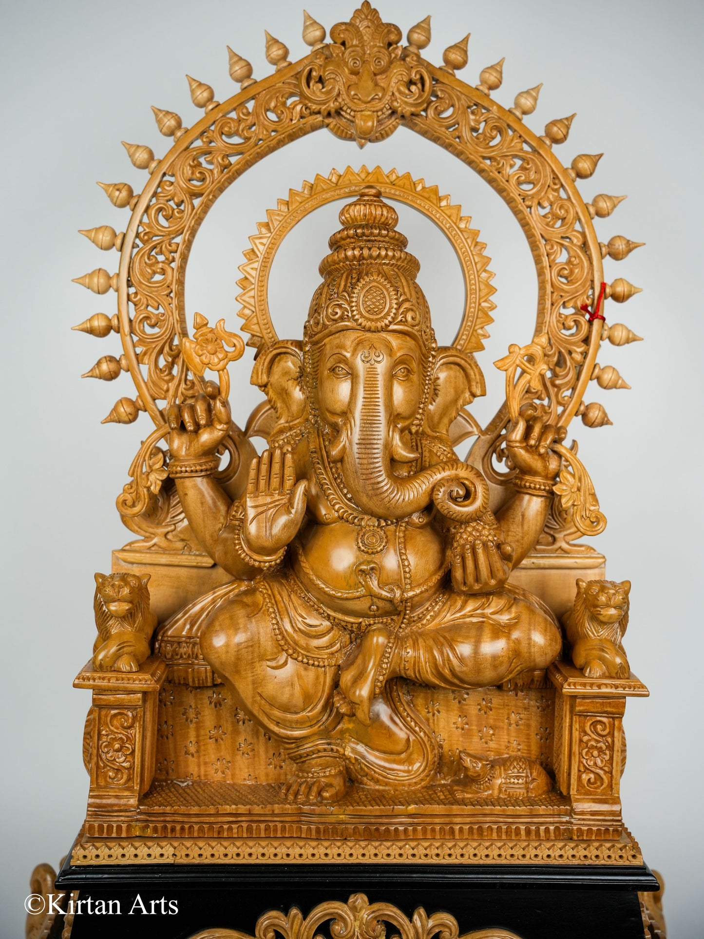 Wood Carved Ganesha 3ft