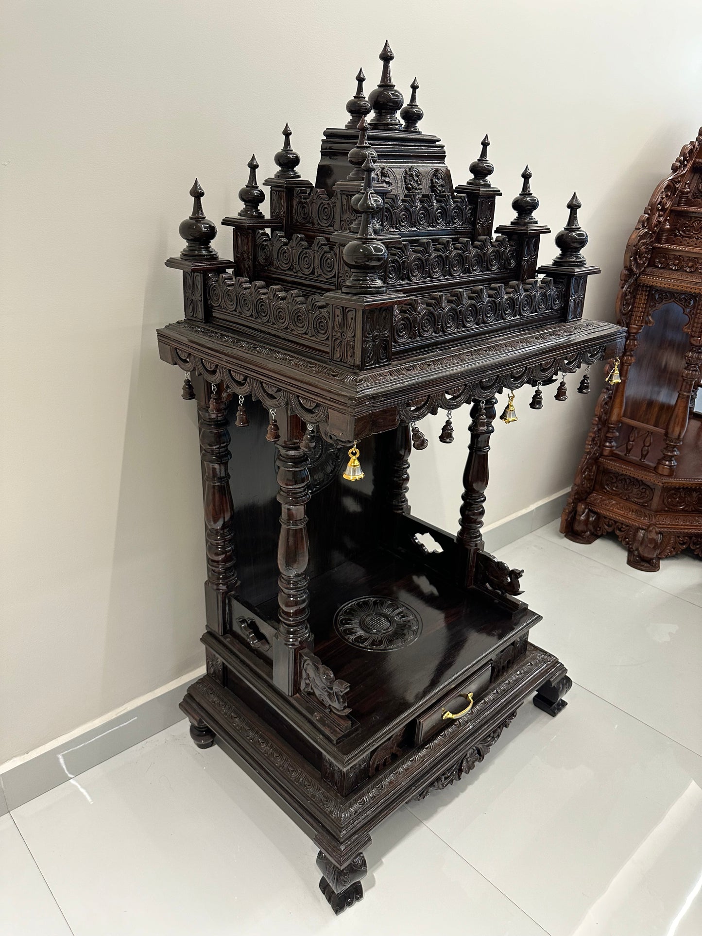 Rosewood Mandir Carved 54"