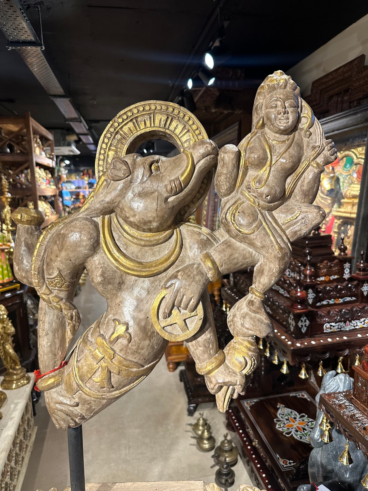 Varaha Lakshmi Wooden Sculpture