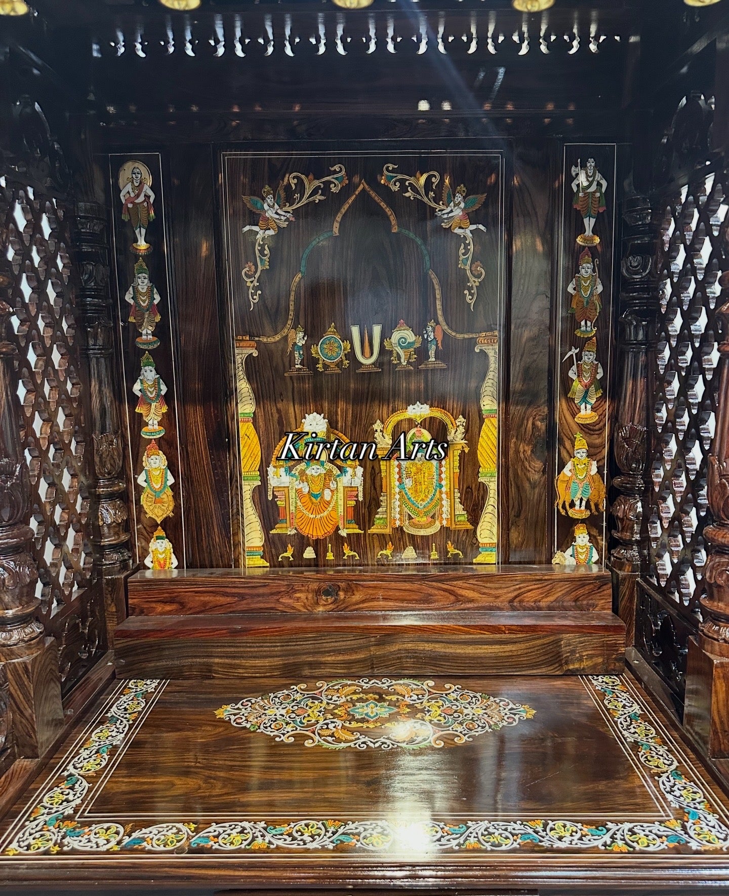7-Foot Grand Rosewood Pooja Mandir