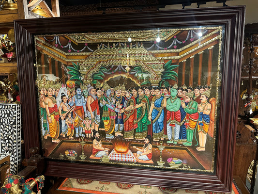 Srinivasa Kalyanam Tanjore Painting 4.5x3.5 ft