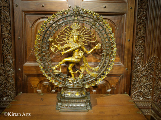 Brass Nataraj Idol Dual Tone Finish 26"