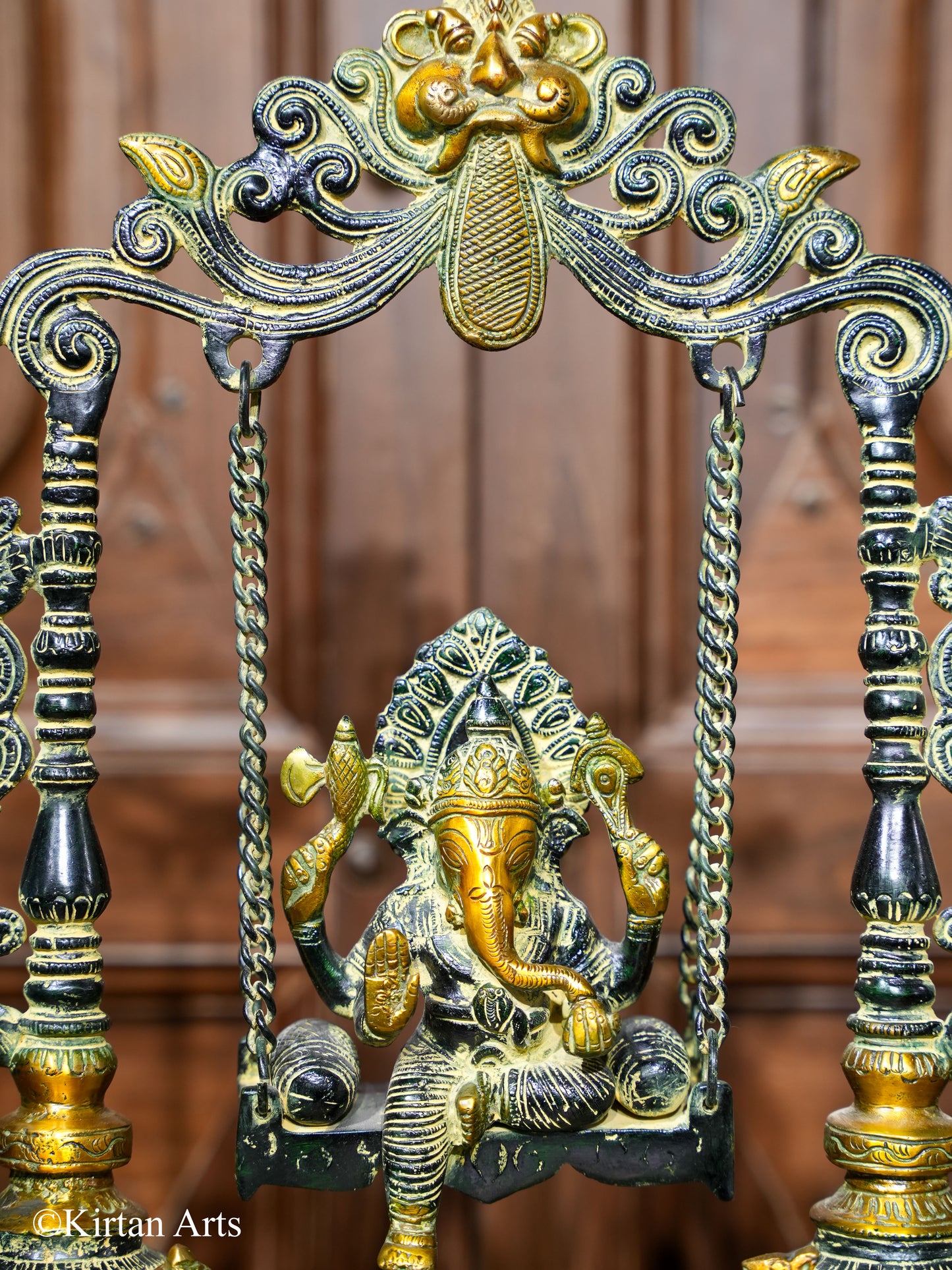Brass Lord Ganesh Jhula 18"