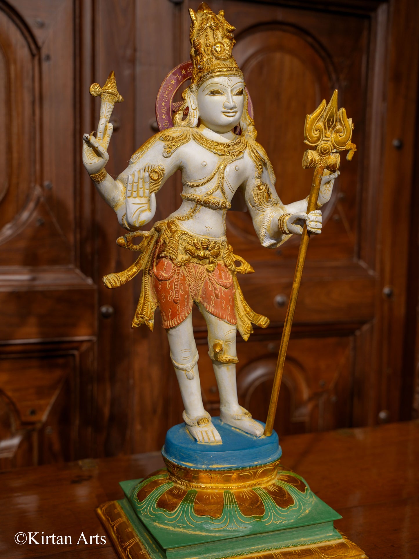 Brass Lord Shiva as Pashupatinath 21"