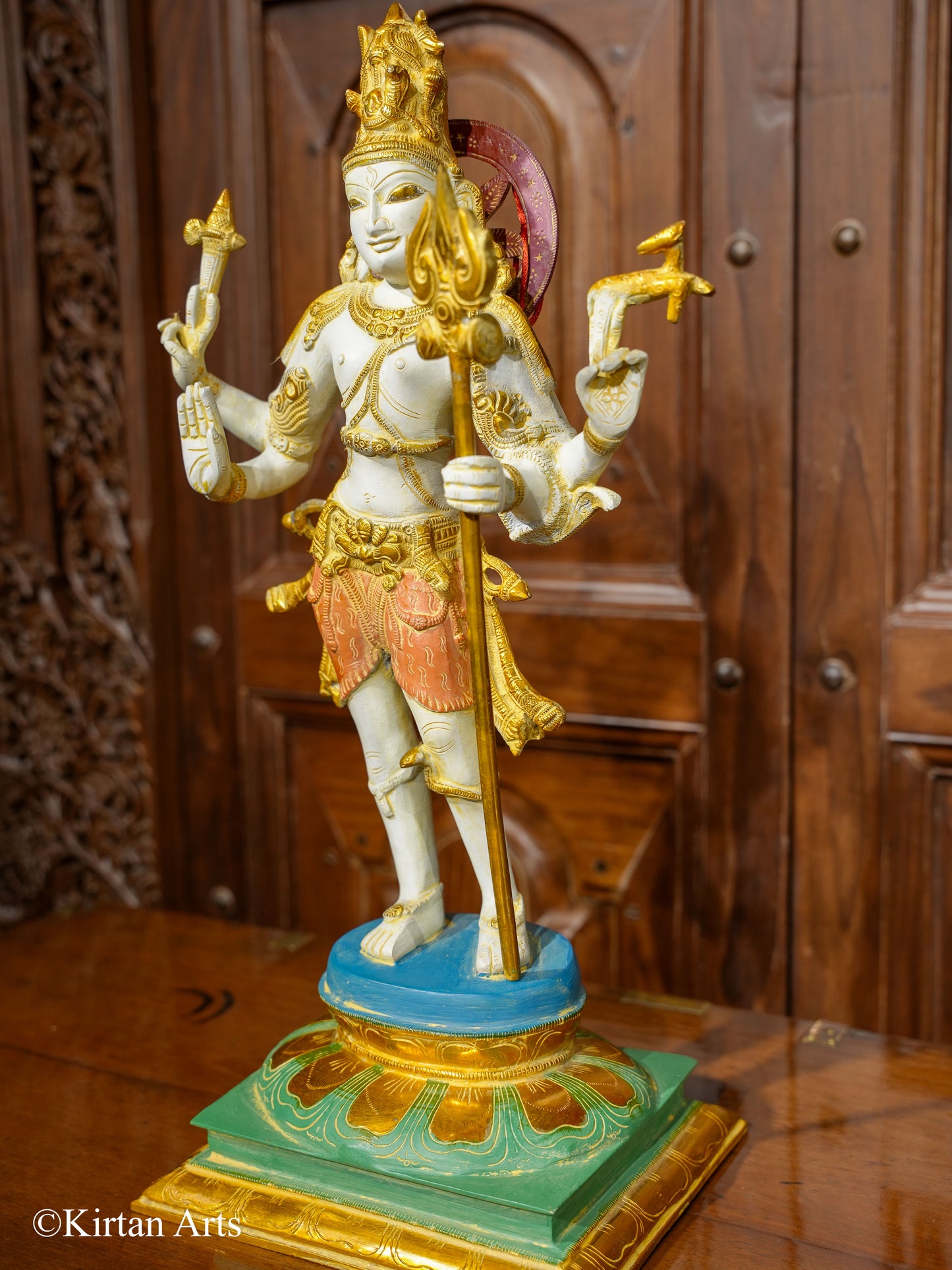 Brass Lord Shiva as Pashupatinath 21"