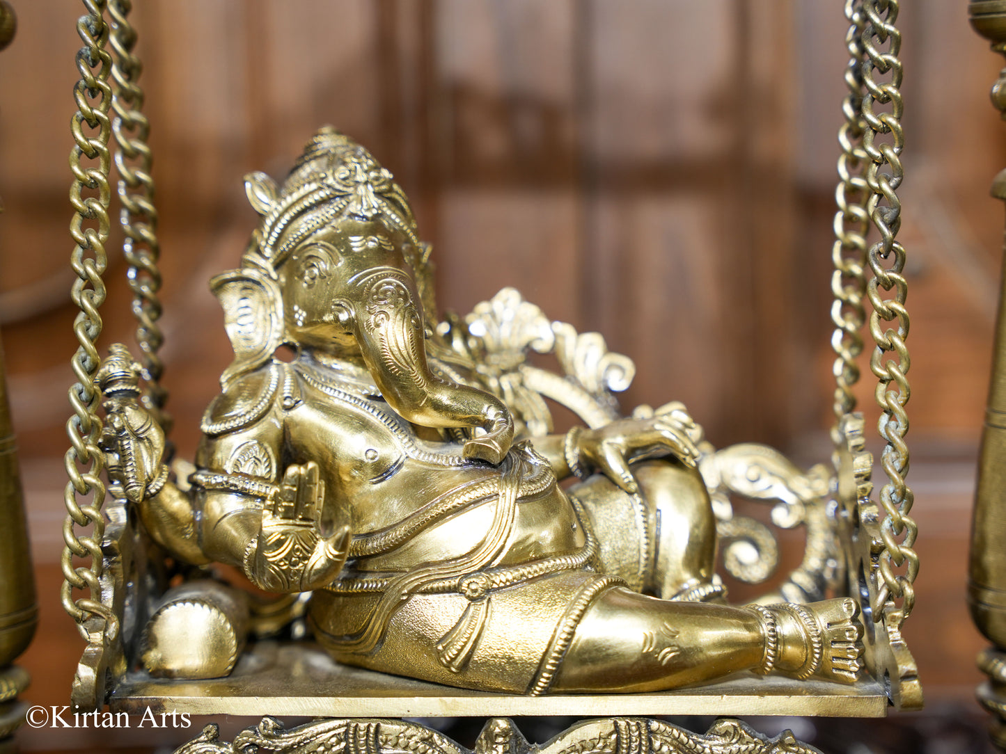 Bronze Lord Ganesha Jhula 19"